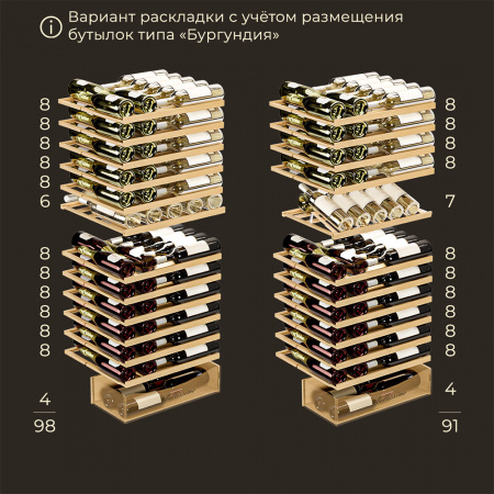 Винный холодильник (шкаф) компрессорный MEYVEL MV95-KST2 (Slim)