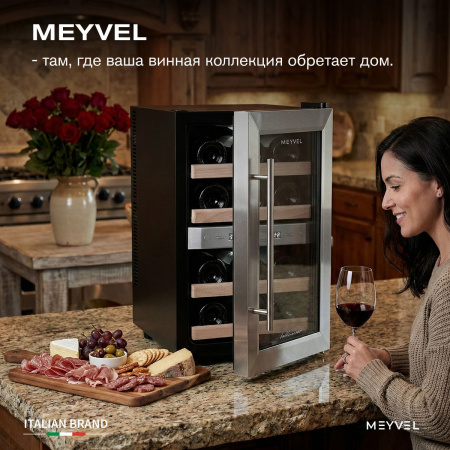 Винный холодильник (шкаф) термоэлектрический MEYVEL MV12-SF2 (EASY)
