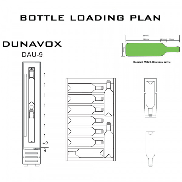 Винный холодильник (шкаф) компрессорный Dunavox DAU-9.22В