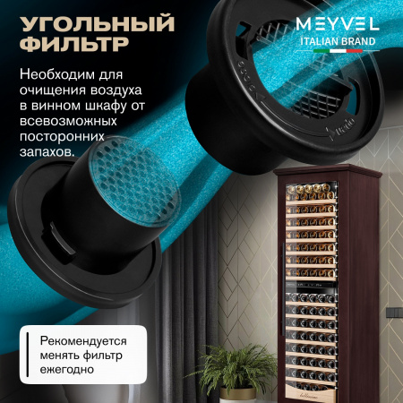 Винный холодильник (шкаф) компрессорный MEYVEL MV163PRO-KBT2 (Спелая вишня)